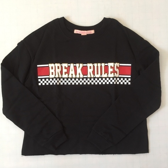 Rebellious One Cropped Graphic Sweatshirt Size XS - Picture 11 of 13